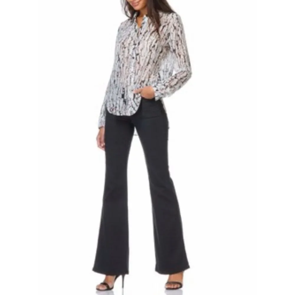 Current/Elliott The Frontman Black Tar Flare Jeans Women’s 28